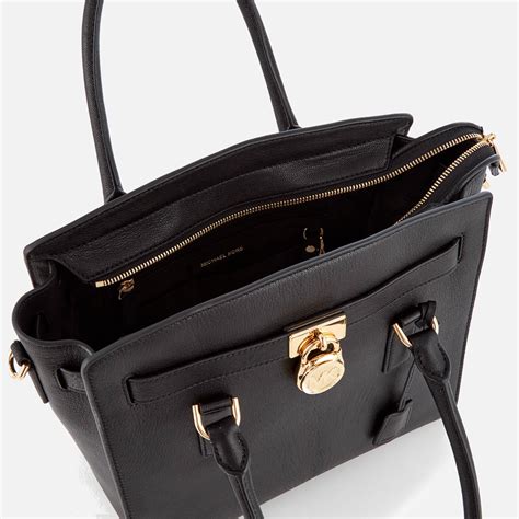 michael michael kors hamilton large leather satchel|michael kors hamilton large tote.